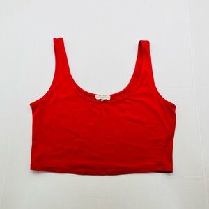 Heart & Hips Red Sleeveless Women’s Crop Tank Top Size M